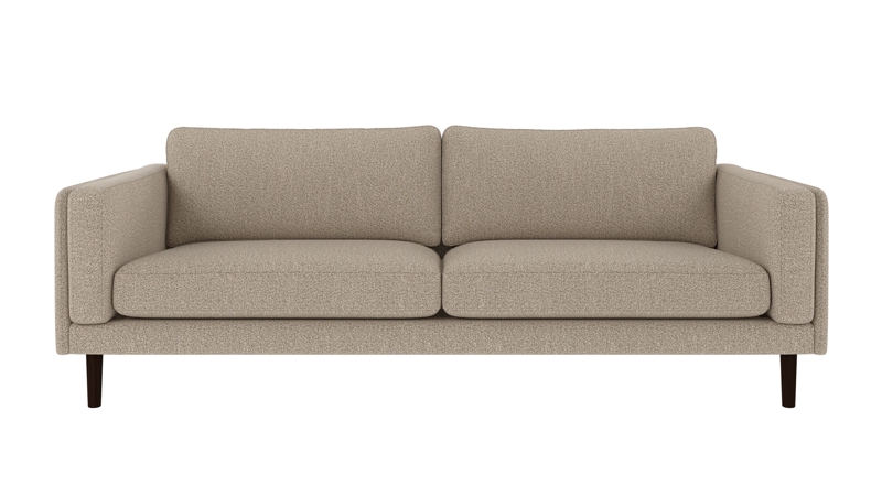224557 b sb A Braden sofa 3-seater dark beige fabric Sandra #904 (c2) brown oak legs.