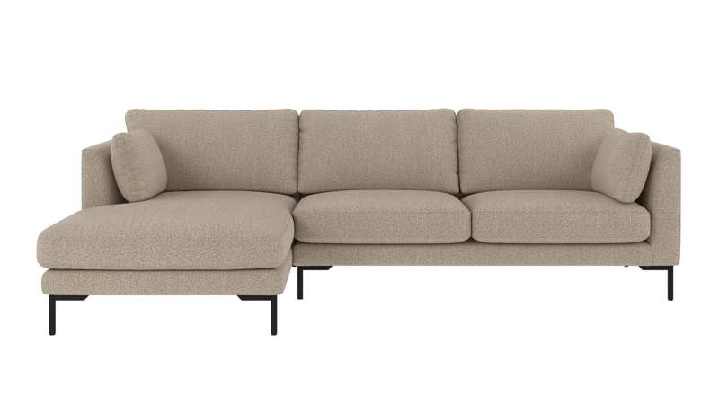129865 b sb A Corwin sofa 3,5-seater-chaise longue L dark beige fabric Sandra #904 (c2).
