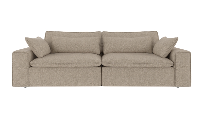 219422 b sb A Rawlins sofa 3-seater Maxi dark beige fabric Sandra #904 (c2).