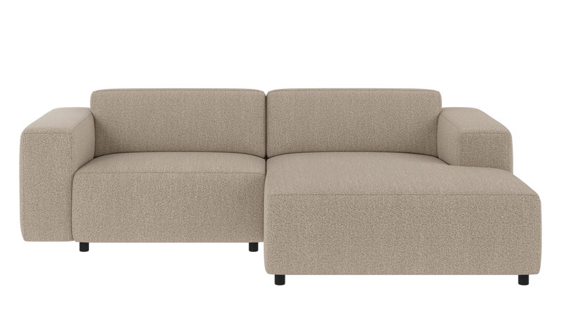 150022 b sb A Willard sofa 3-seater-chaise longue R dark beige fabric Sandra #904 (c2).