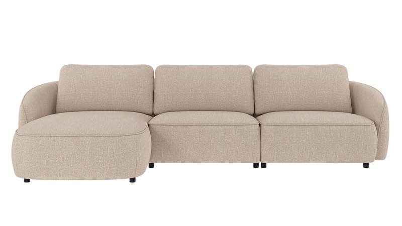 242155 b sb A Norris sofa 4-seater-chaise longue L light beige fabric Sandra #903 (c2).