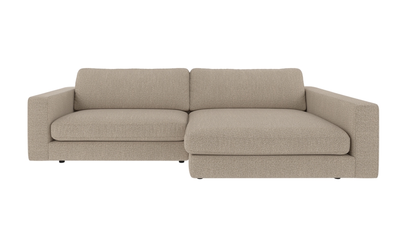 153036 b sb A Duncan sofa 3-seater-chaise longue R dark beige fabric Sandra #904 (c2).