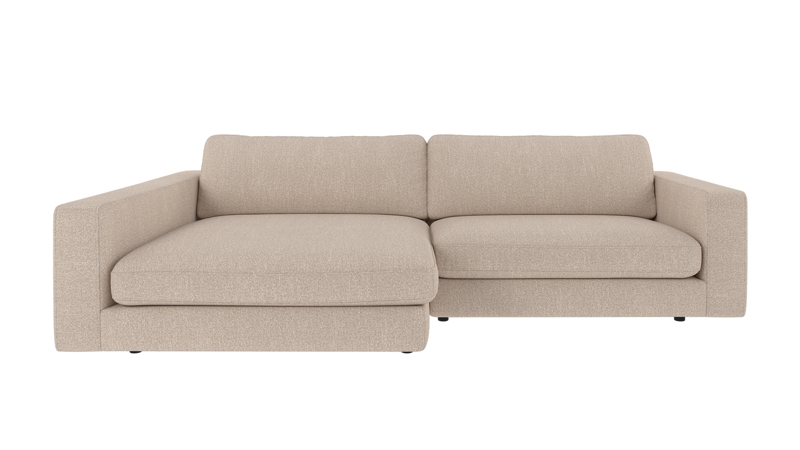 153018 b sb A Duncan sofa 3 seater-chaise longue L light beige fabric Sandra #903 (c2).