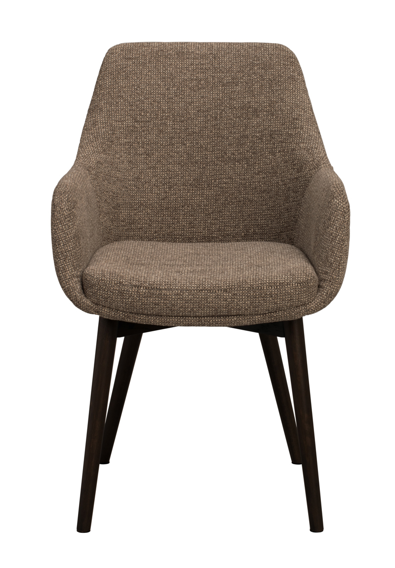 241044 b sb a Denley armchair dark beige brown oak b.
