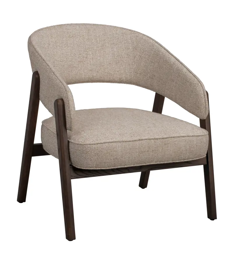120167 b sb b Barnaby lounge chair light beige brown oak B.