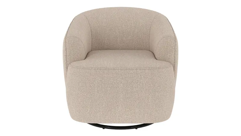 125711 b sb A Dermot lounge chair swivel+swing light beige fabric Sandra #903 (c2).