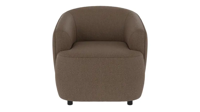125714 b sb A Dermot lounge chair brown fabric Sandra #103 (c2).