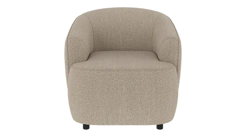 125712 b sb A Dermot lounge chair dark beige fabric Sandra #904 (c2).