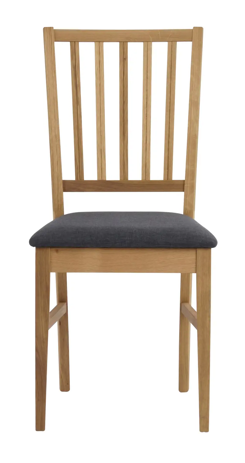 Filippa stol ek/grått tyg b.