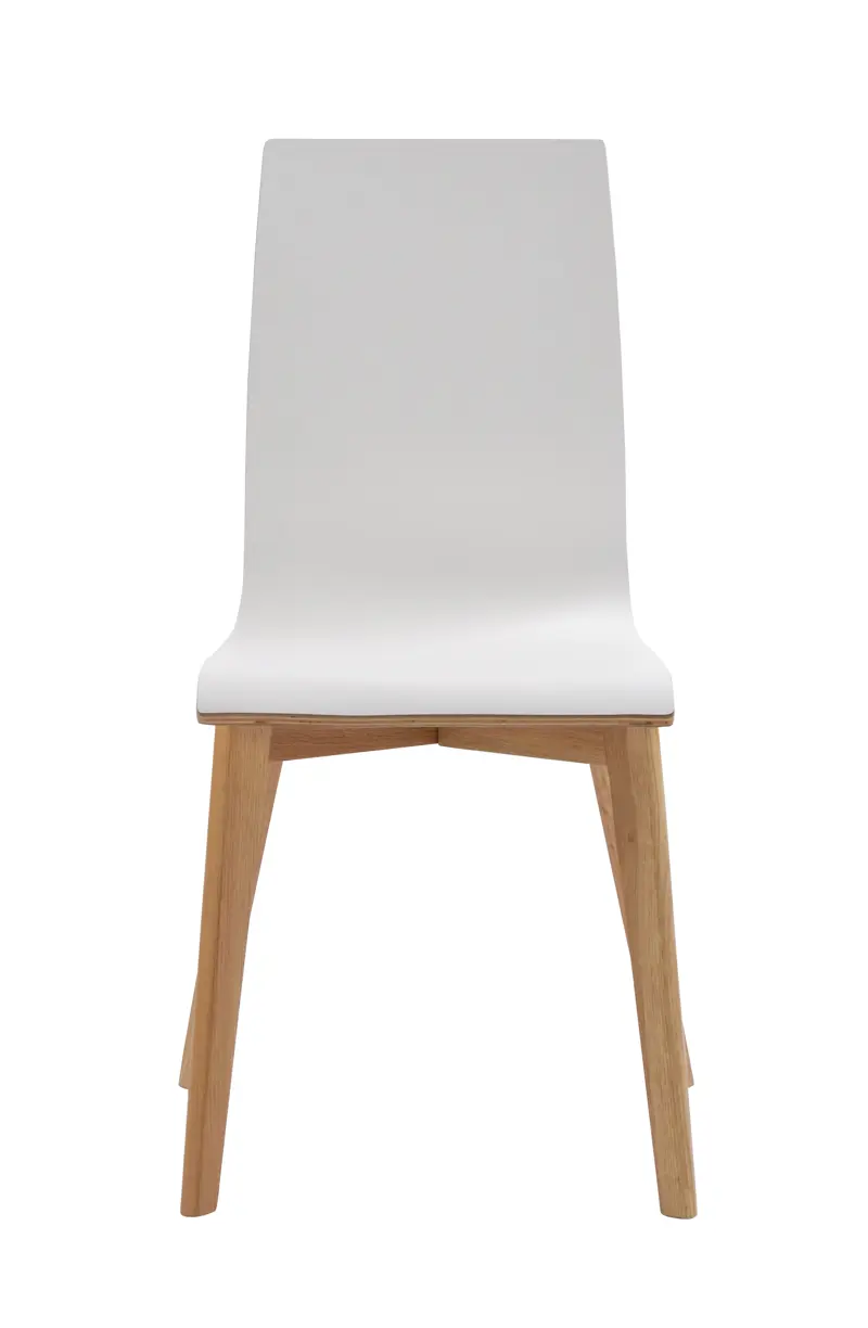 Gracy stol vit laminat/ek b.