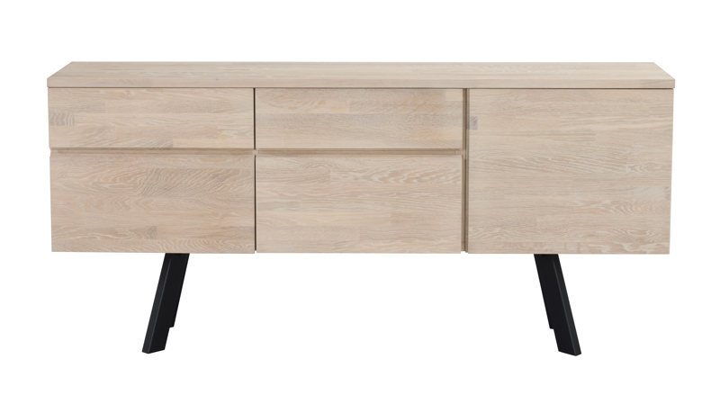 Fred sideboard whitewash/svart b