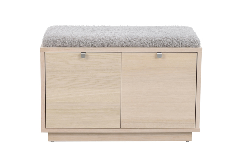 Confetti bänk 2L vitpigmenterad ek/fårskinnslook a.