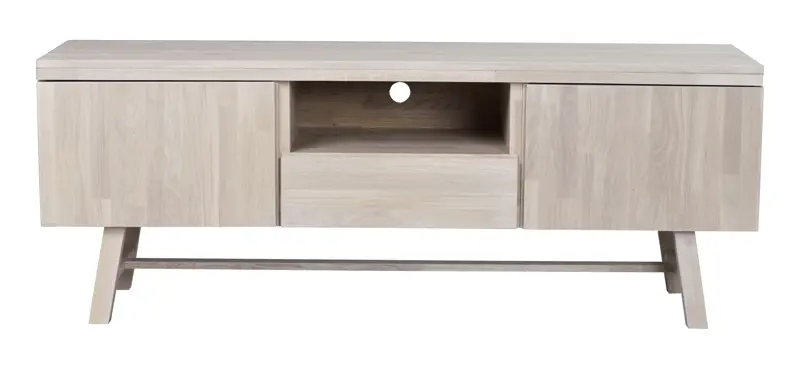 Brooklyn TV-bänk whitewash b.