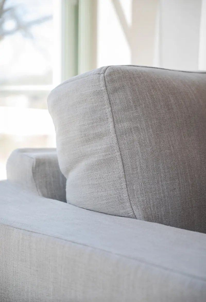 Closeup langdon sofa.