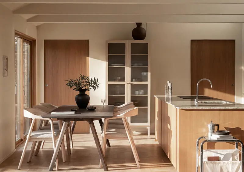 Dilllon armchair Clapperton dining table Meadowbrock storage.