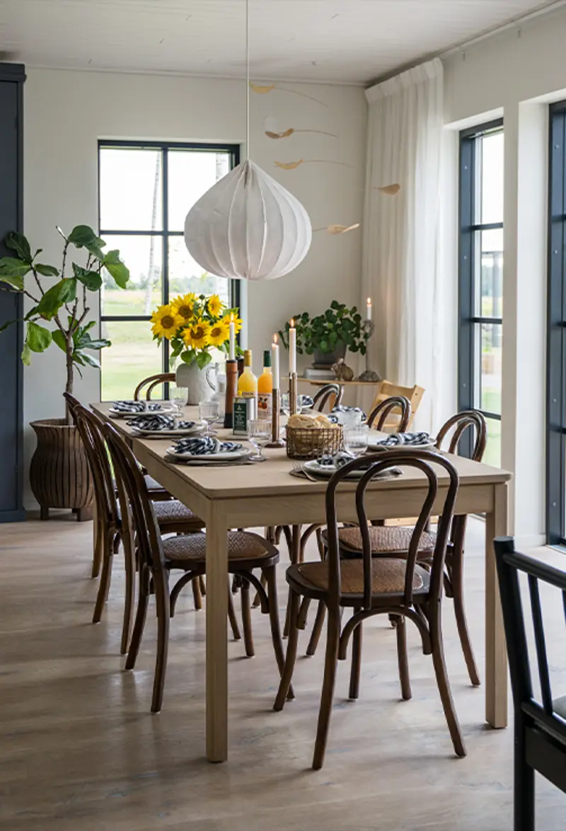 Gardner sun flowers table setting.