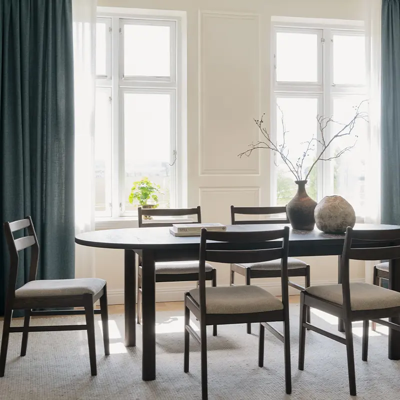 Gifford dining table brown.