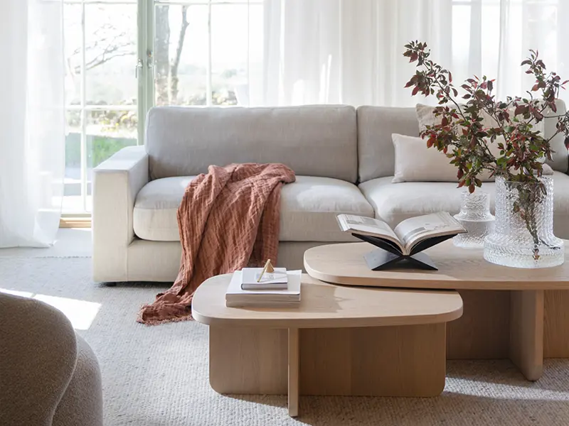 Langdon sofa beige billings coffee table.