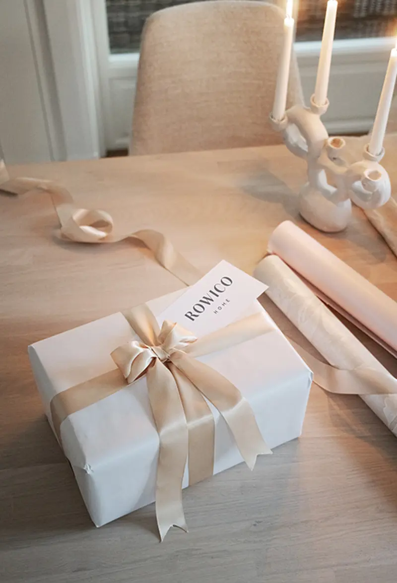 Christmas wrapping beige paper rowico home.