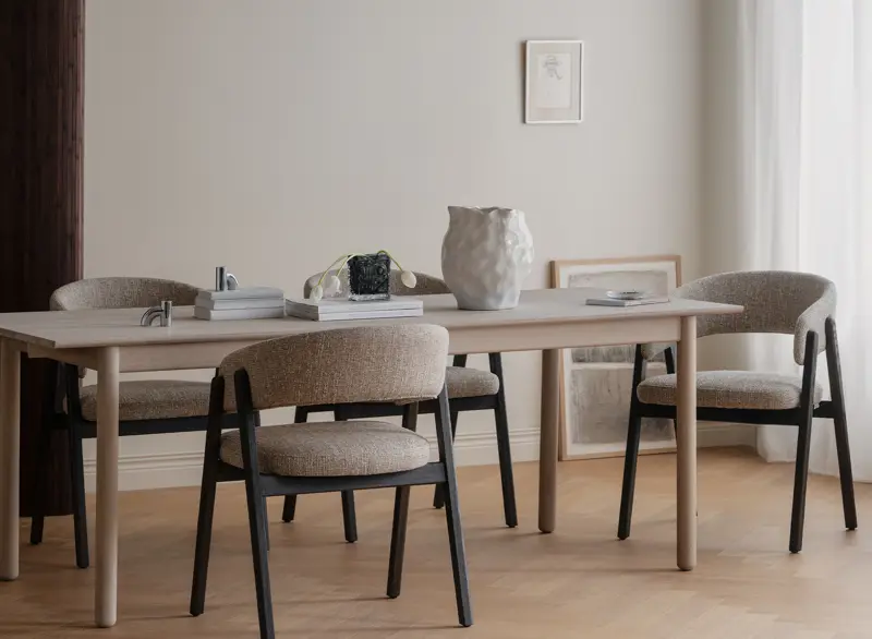 Derymore dining table ww Barnaby dining chair.