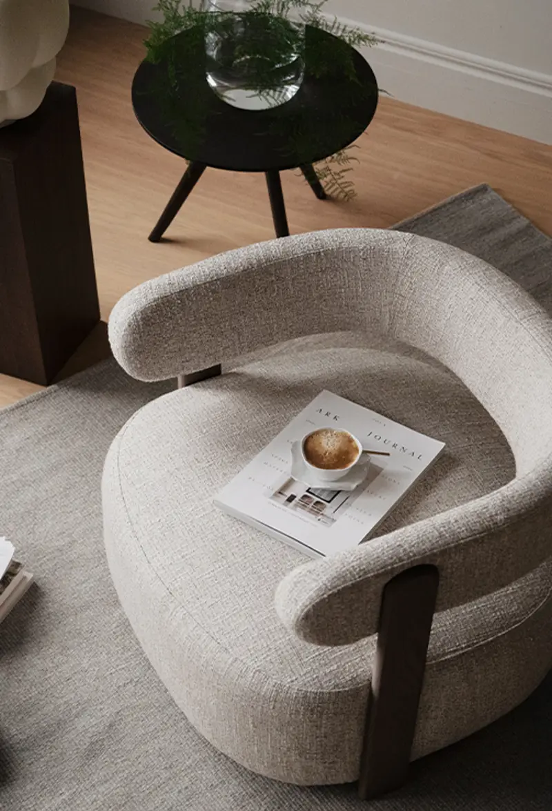 Jenison lounge chair beige brown.