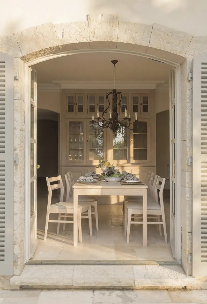 Valerie Aflalo Gardner dining table Kerwin chair.