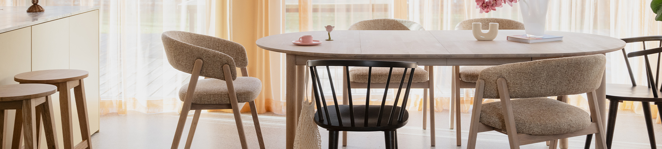 Derrymore dining table barnaby chair carmen chair.