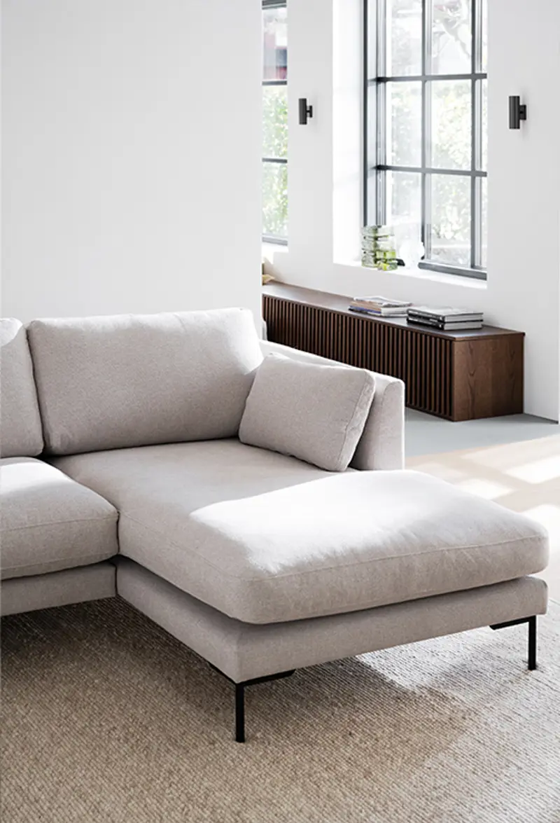 corwin sofa chaise lounge right beige px