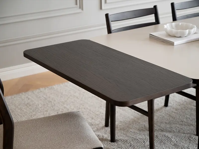 Fairmount dining table with extension brown.