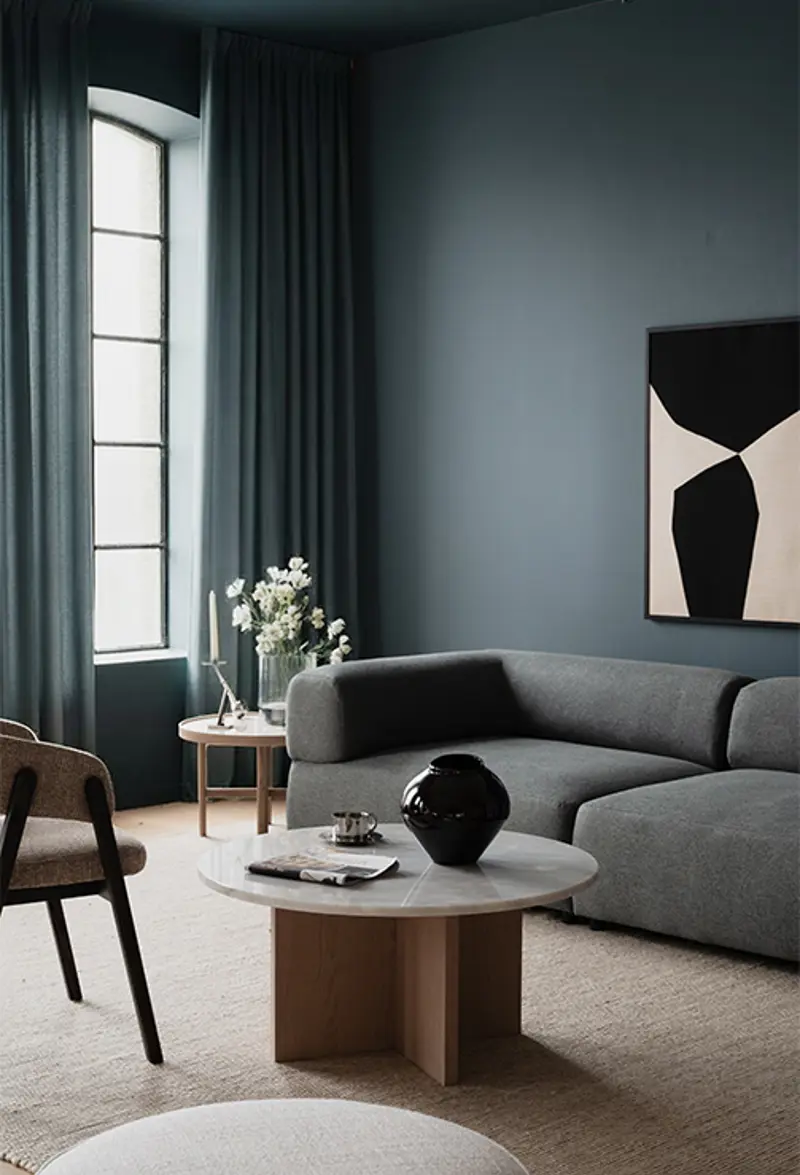 Falkner blue sofa brooksville coffee table 135430.