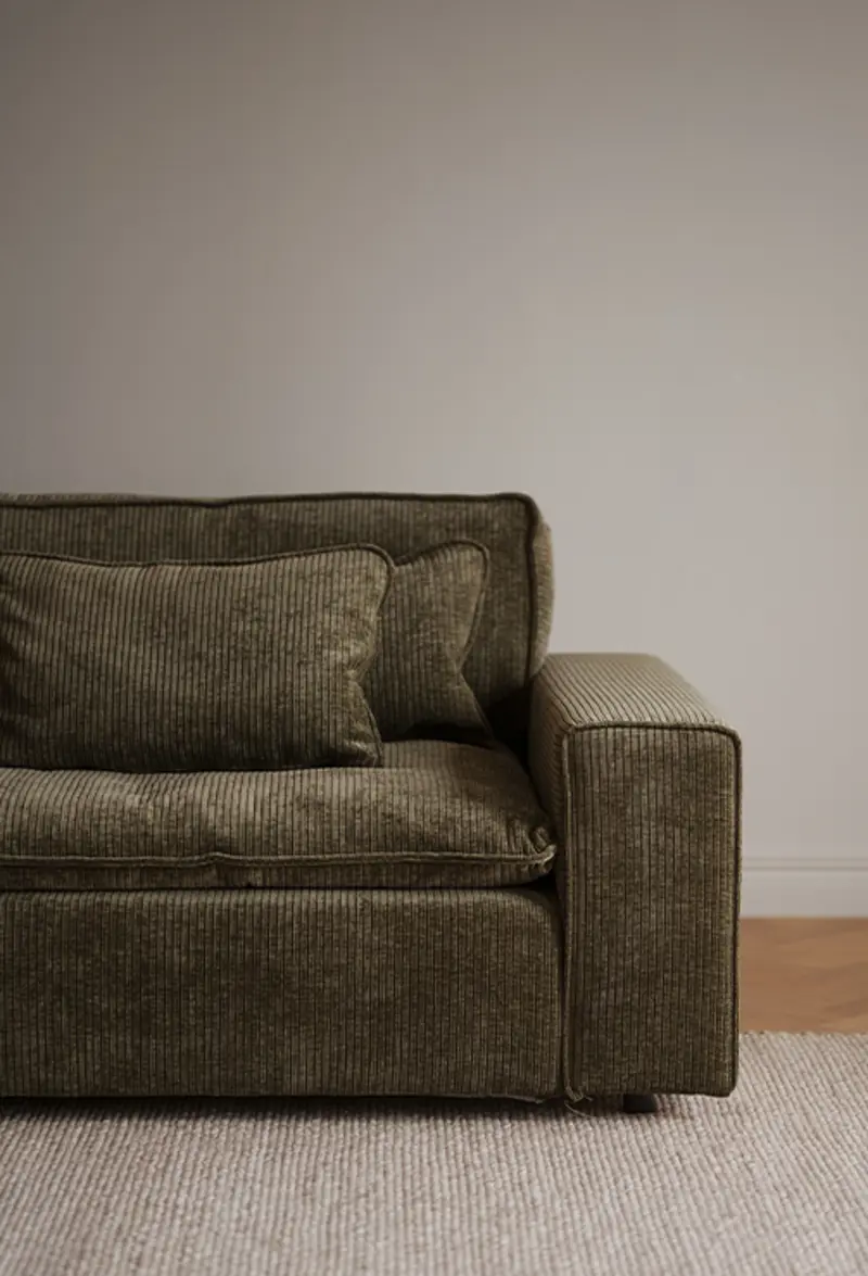 Rawlins Rachel green sofa side.