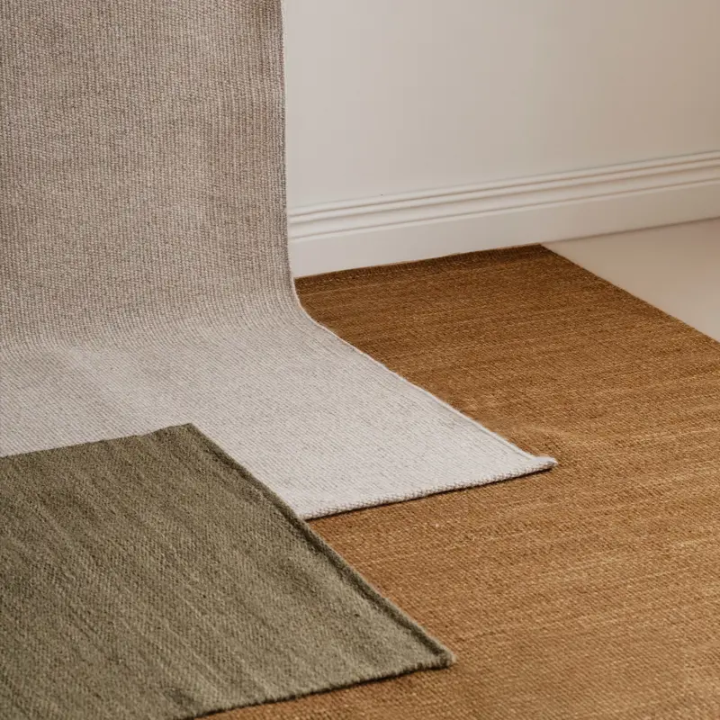 Moorfield rugs yellow green beige.