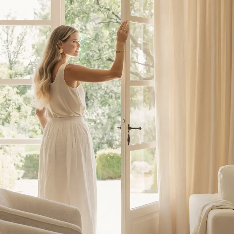 Valerie Aflalo by window.