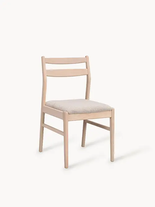 Kerwin white wash dining chair with shadow fcfaf8.