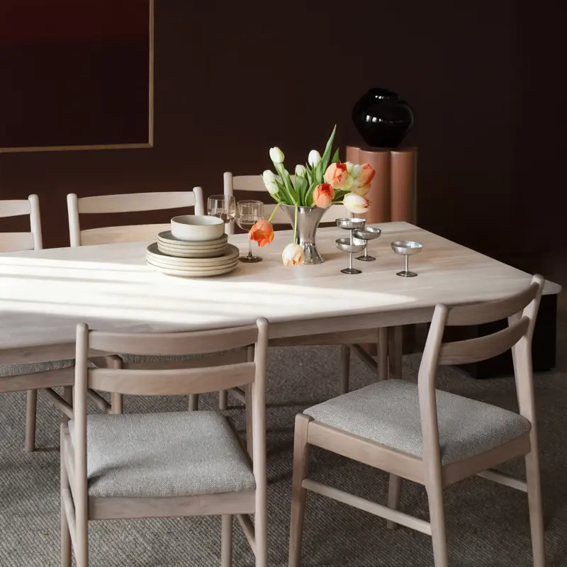 ww Tyler dining table kerwin chair.